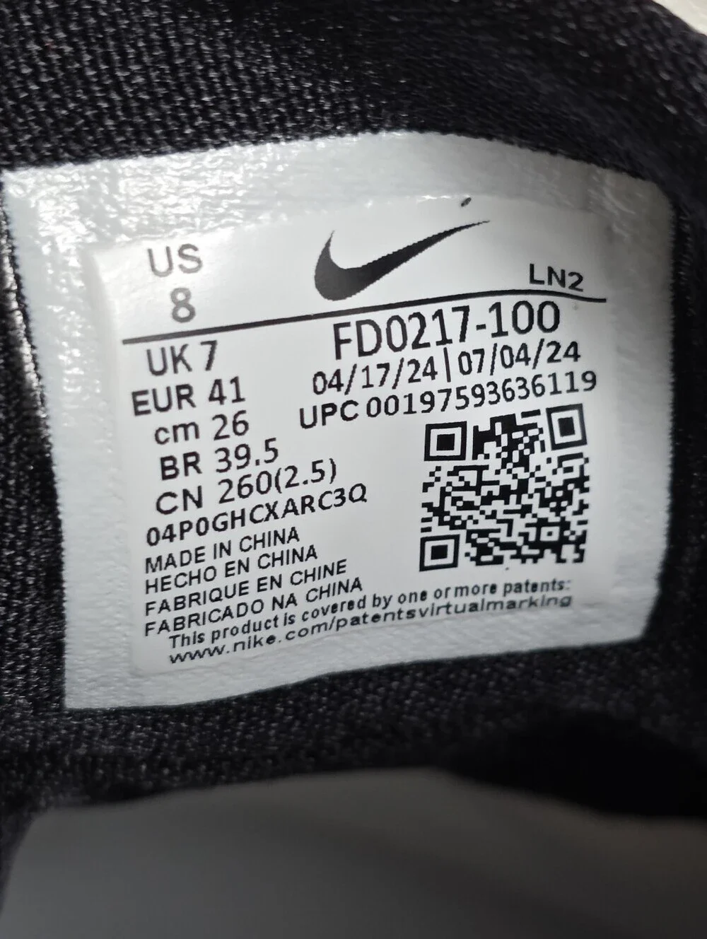 Nike infinity tour zoom